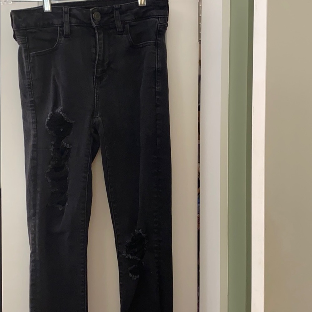 Black American Eagle Ripped Jeans